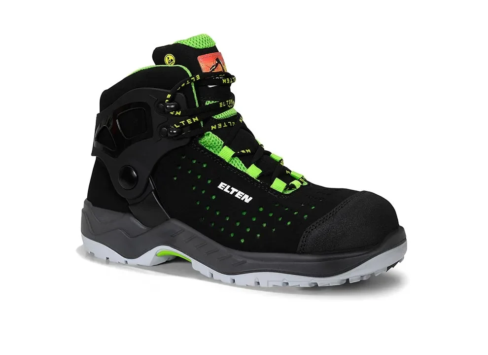 ELTEN TOMMASO green Mid ESD S1PS – Schwarz/Grün