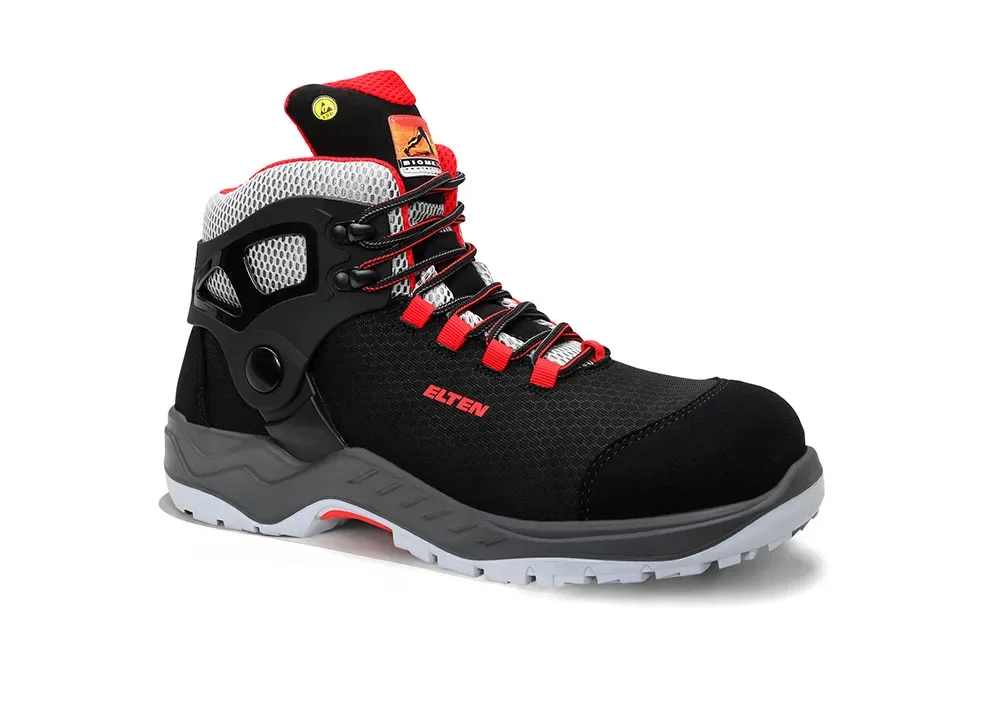 ELTEN ARTURO black-red Mid ESD S3S – Schwarz/Rot