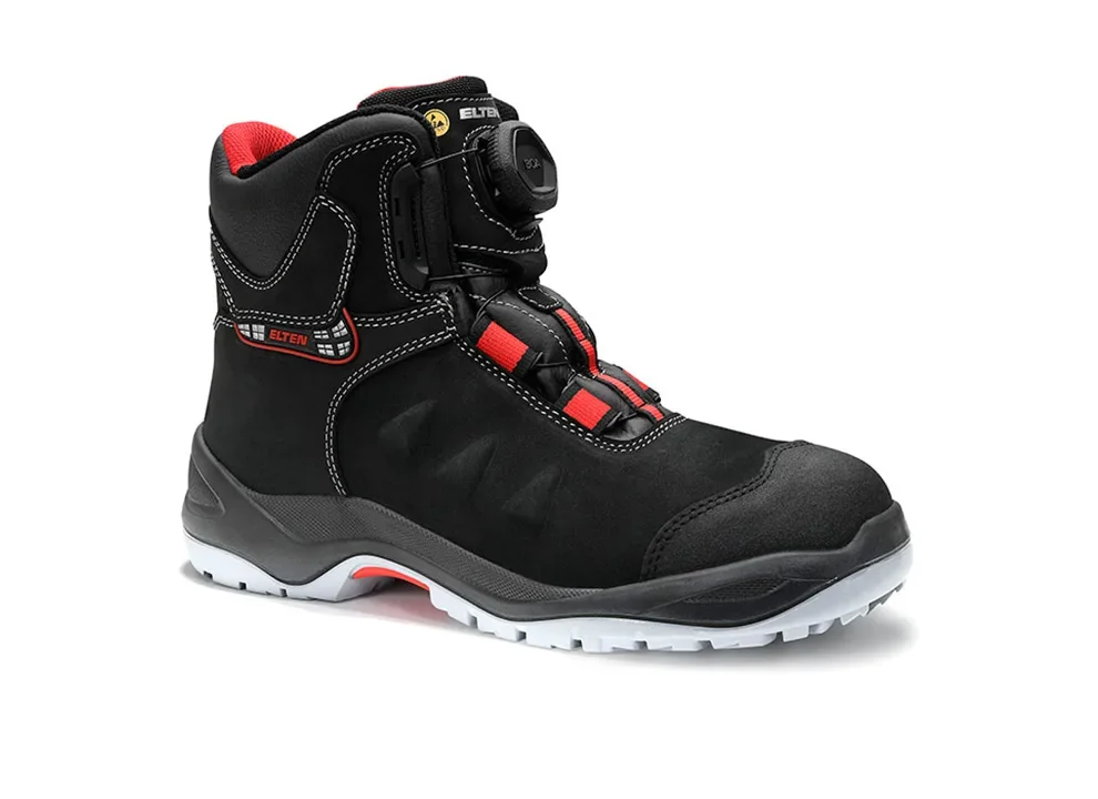 ELTEN TILL BOA® Mid ESD S3S – Schwarz/Rot