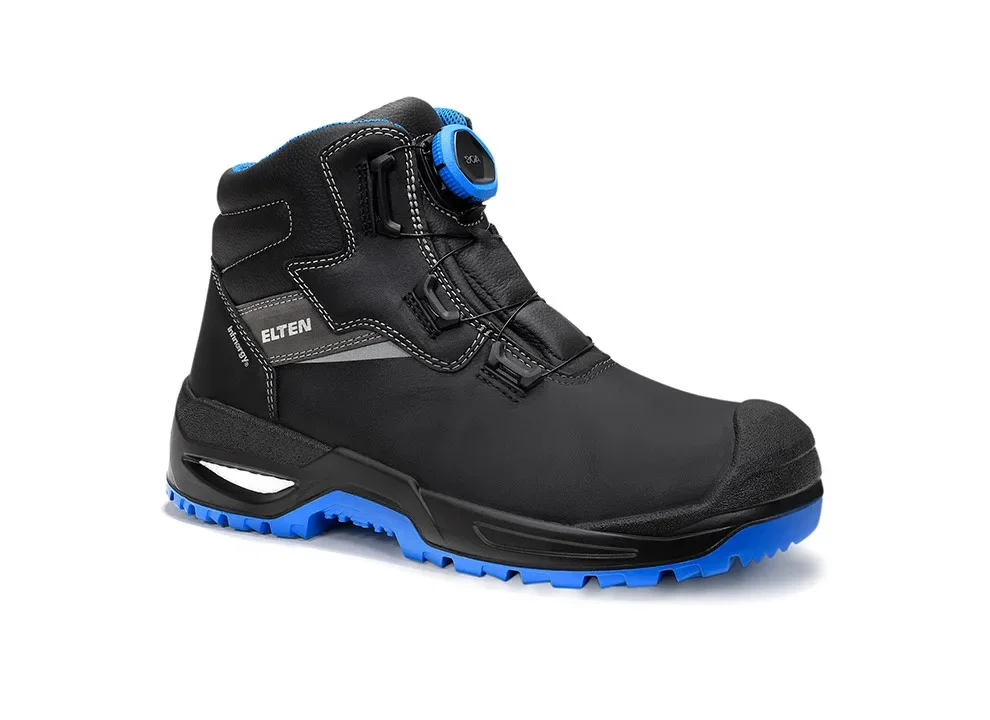 ELTEN STEFANO XXSG BOA® black-blue Mid ESD S3S – Schwarz/Blau