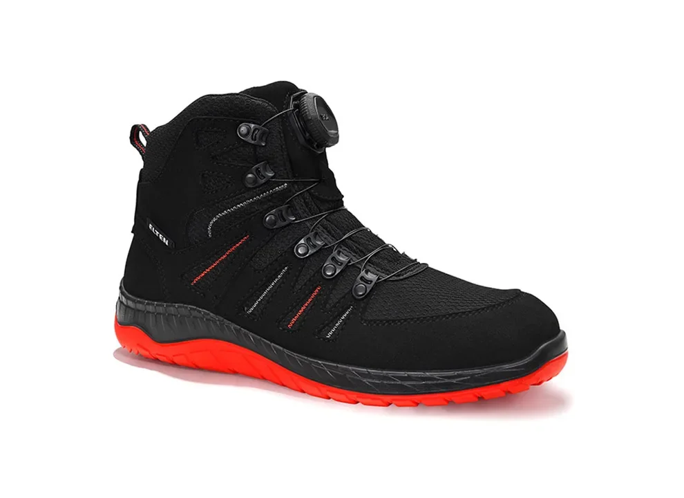 ELTEN MADDOX BOA® black-red Mid ESD S3S – Schwarz/Rot