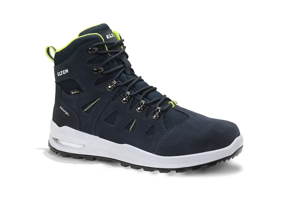 ELTEN RILEY XXF GTX® blue-lime Mid ESD O2 WR – Blau/Grün
