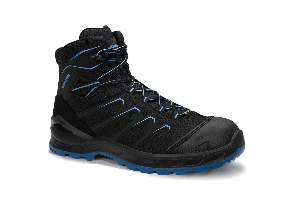 LOWA Work LARROX Work GTX® black-blue Mid S3 – Schwarz/Blau