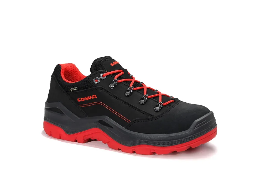 LOWA Work RENEGADE Work GTX® red Lo S3S WR – Schwarz/Rot
