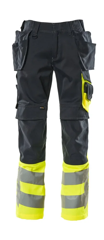 MASCOT® SAFE SUPREME Hose mit Hängetaschen 17531-860 – Schwarzblau/Hi-vis Gelb
