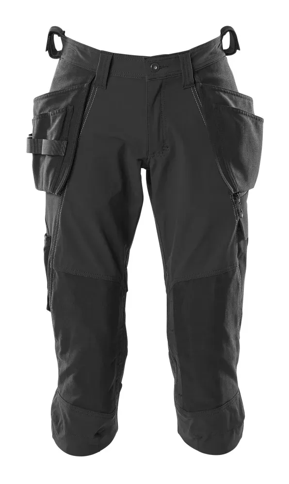 MASCOT® ACCELERATE Dreiviertel-Hose mit Hängetaschen 18249-311 – Schwarz