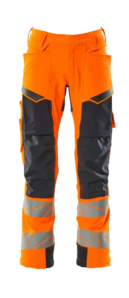 MASCOT® ACCELERATE SAFE Hose mit Knietaschen 19079-511 – Hi-vis Orange/Schwarzblau
