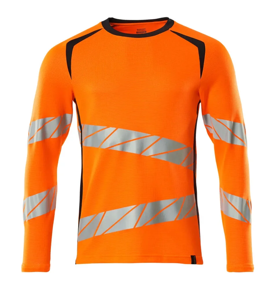 MASCOT® ACCELERATE SAFE Langarmshirt 19081-771 – Hi-vis Orange/Schwarzblau