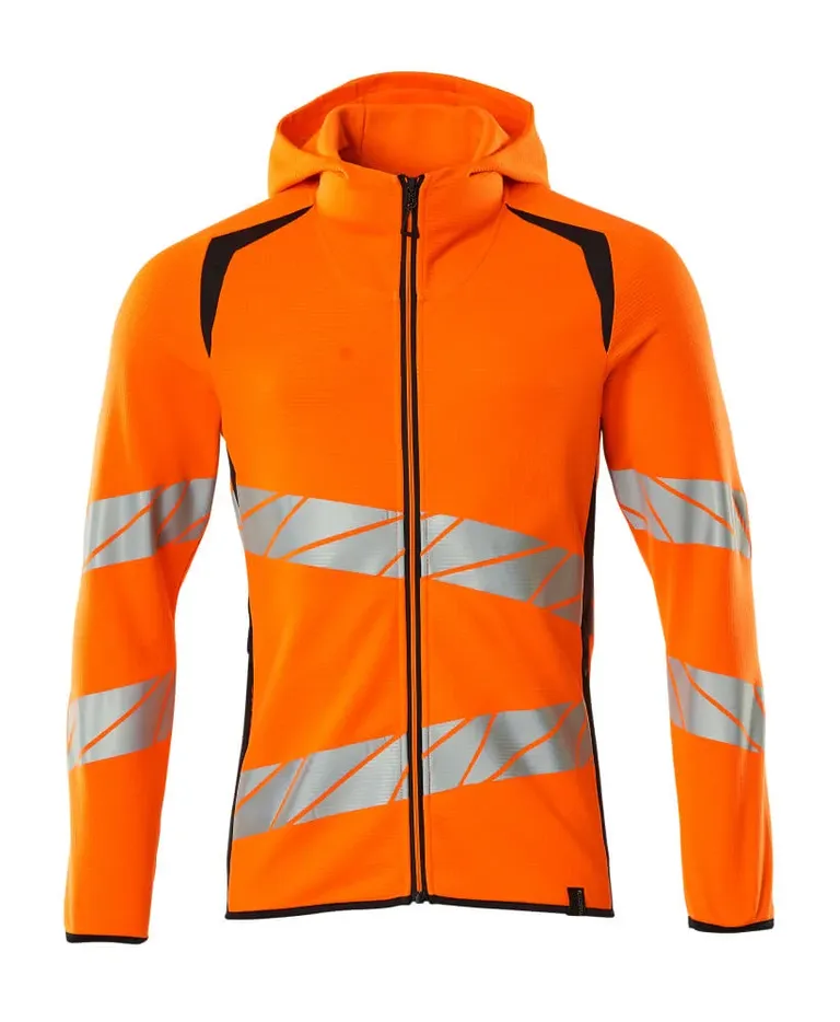 MASCOT® ACCELERATE SAFE Kapuzenpullover mit Reißverschluss 19284-781 – Hi-vis Orange/Schwarzblau