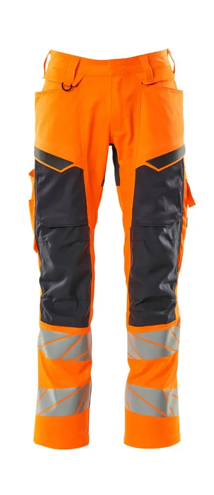 MASCOT® ACCELERATE SAFE Hose mit Knietaschen 19579-236 – Hi-vis Orange/Schwarzblau