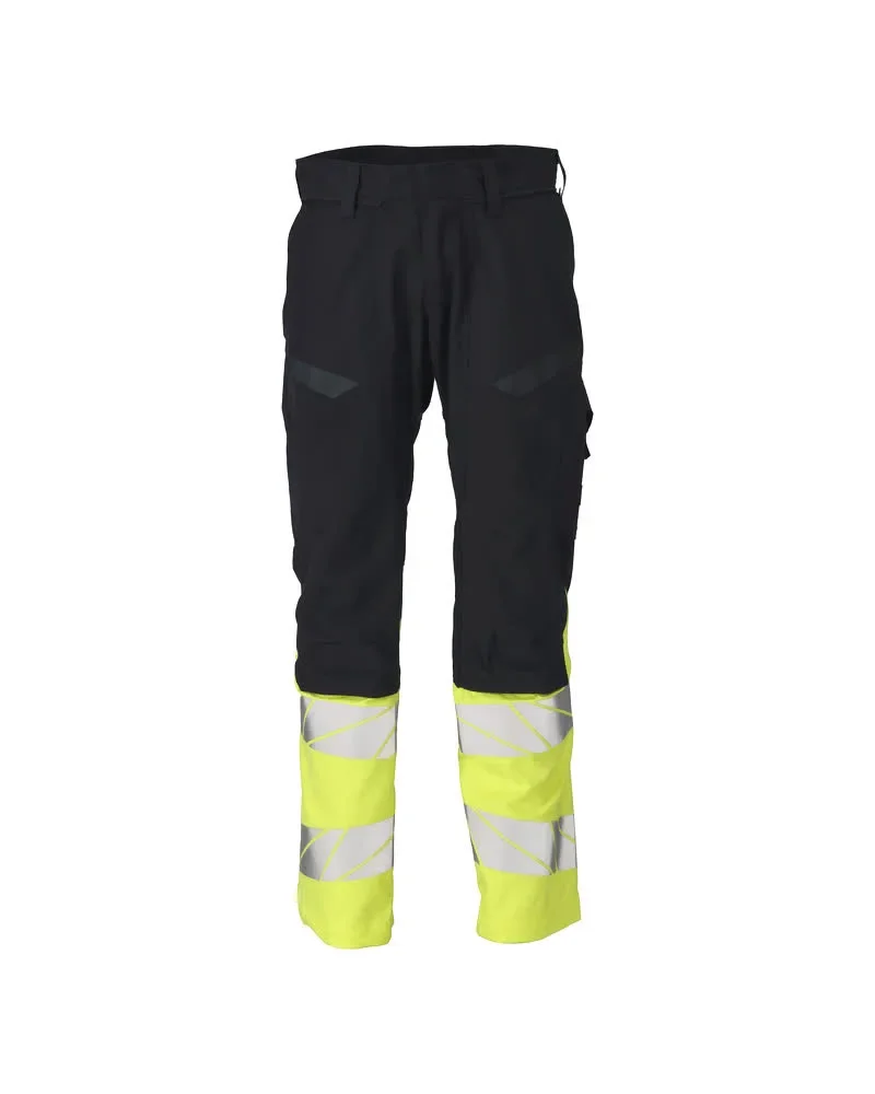 MASCOT® ACCELERATE MULTISAFE Hose mit Knietaschen 21479-281 – Schwarzblau/Hi-vis Gelb