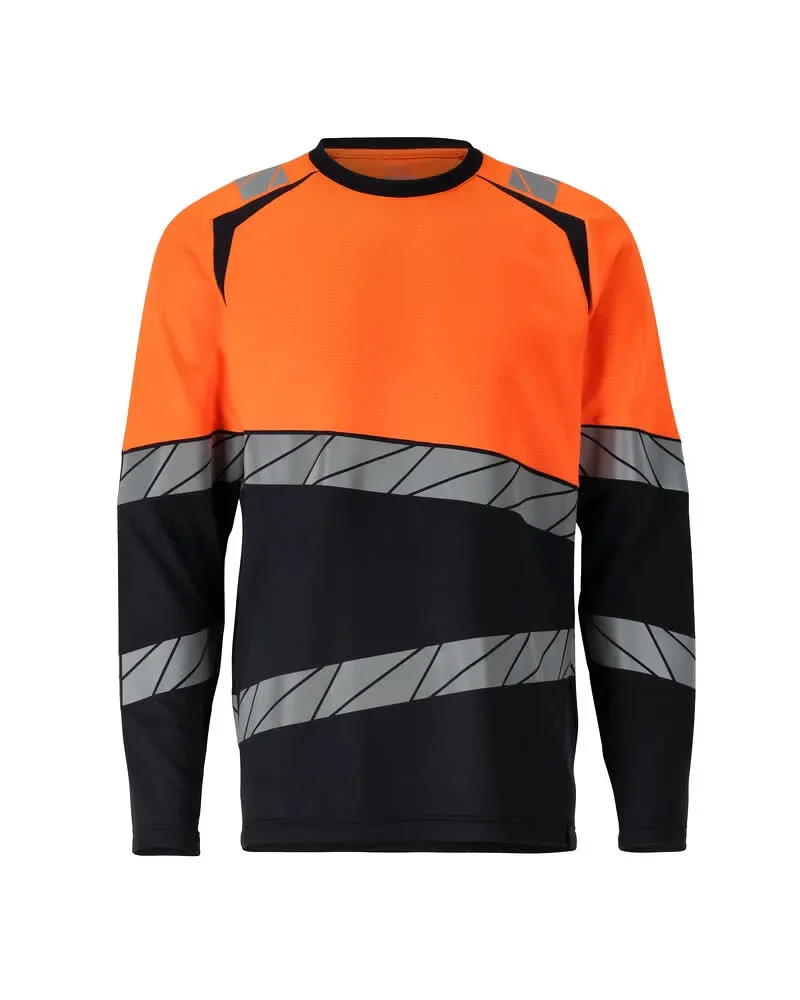 MASCOT® ACCELERATE SAFE Langarmshirt 25081-771 – Schwarzblau/Hi-vis Orange
