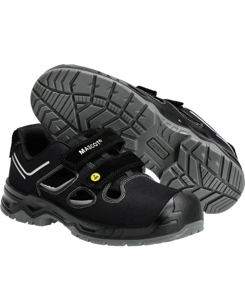 MASCOT® FOOTWEAR FLEX Sicherheitssandalen F0100-910 – Schwarz/Silber